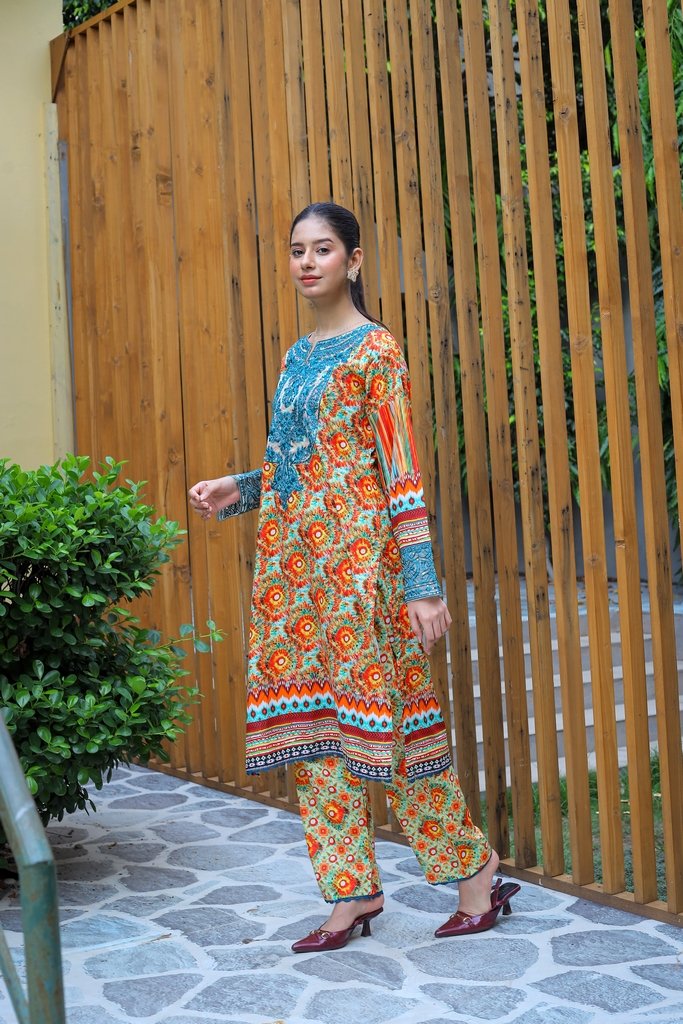 Pure Cotton Lawn Embroidered 2 Piece Suit – Amber Mosaic